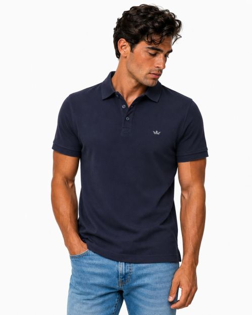 Polo Korte Mouw Navy