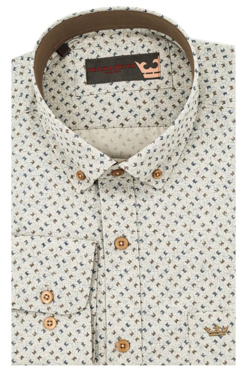 Alternative view of Dessin hemd Beige/Bruin/Blauw