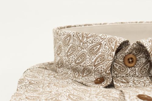 Dessin hemd Beige/Lever