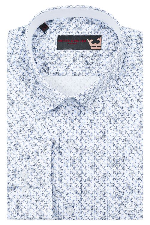 Alternative view of Dessin hemd Wit/Blauw