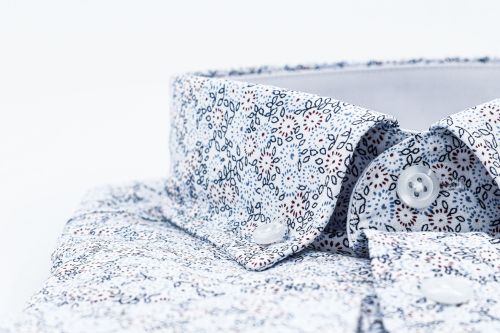 Dessin hemd Wit/Rood/Blauw