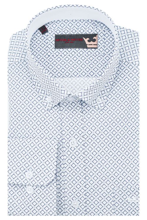 Alternative view of Dessin hemd Wit/Lichtblauw/Marine