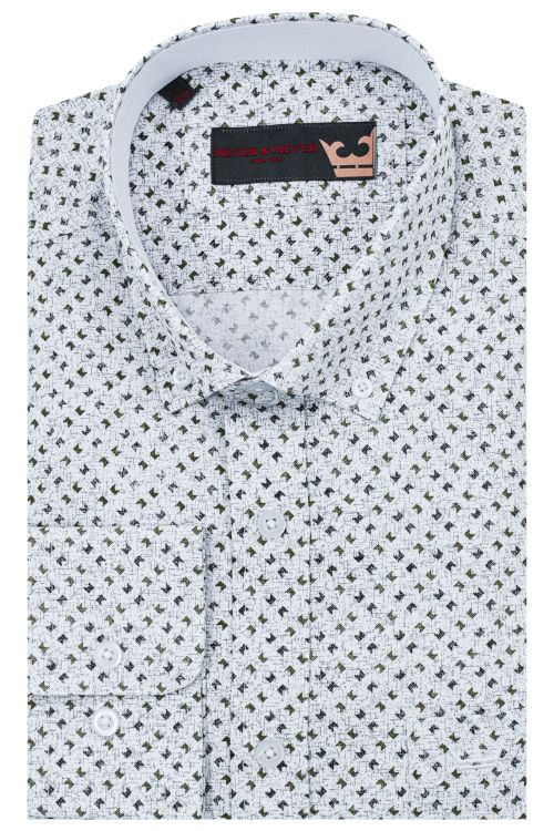 Alternative view of Dessin hemd Blauw/Groen