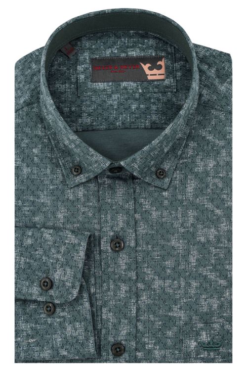 Alternative view of Dessin hemd Groen/Wit