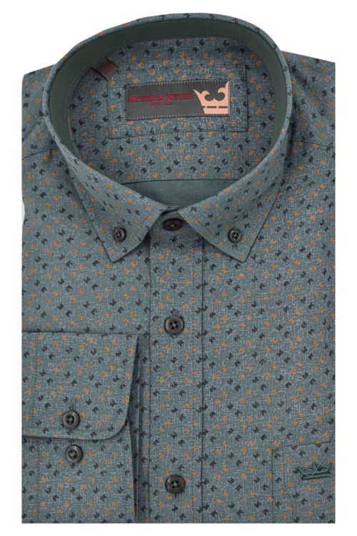 Alternative view of Dessin hemd Groen/Blauw/Roest