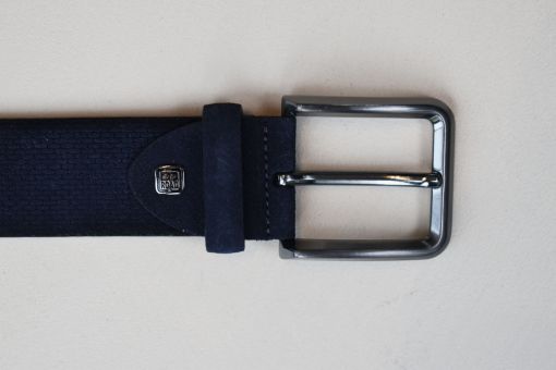 Herenriem-Suede-Donkerblauw