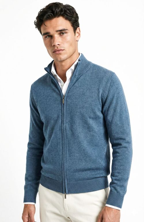 Vest Katoen Blauw/ Groen