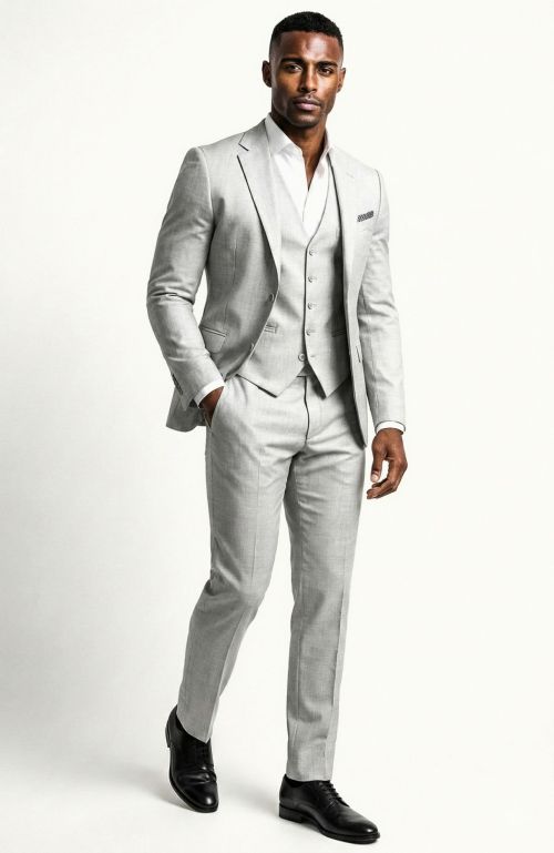 Alternative view of Kostuum Lichtgrijs 2 of 3-Delig