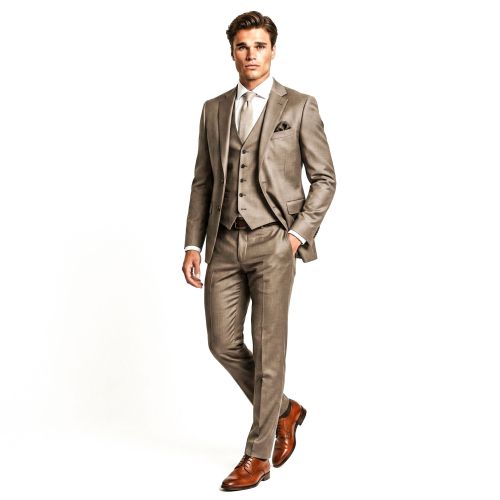 Alternative view of Kostuum Taupe 2 of 3-Delig