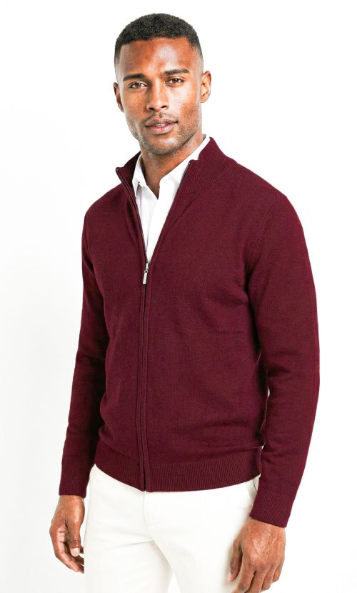 Vest Katoen Donkerrood