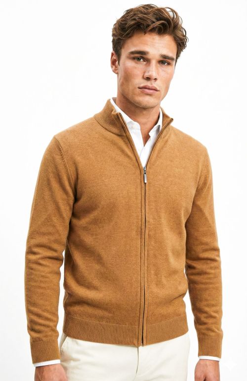 Vest Katoen Warm Oker