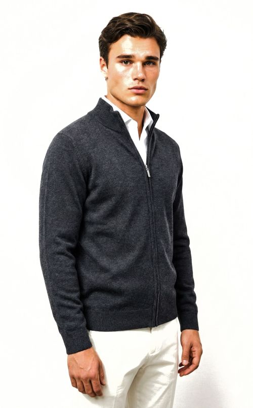 Vest Katoen Antraciet