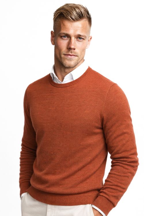 R-hals merino-wol Roest